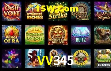 Tela de boas-vindas e lobby de jogos do aplicativo VV345